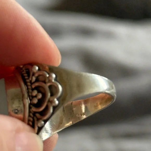 Natural Amazonite Gemstone Ring Solid 925 Sterling Ring - Picture 4 of 6